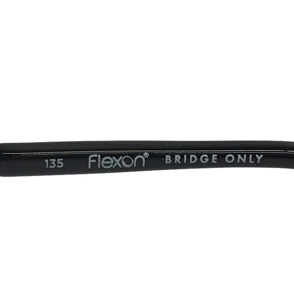 Flexon Eyeglasses Frames CLAUDETTE 001 Black Gold Cat Eye Full Rim 52-18-135